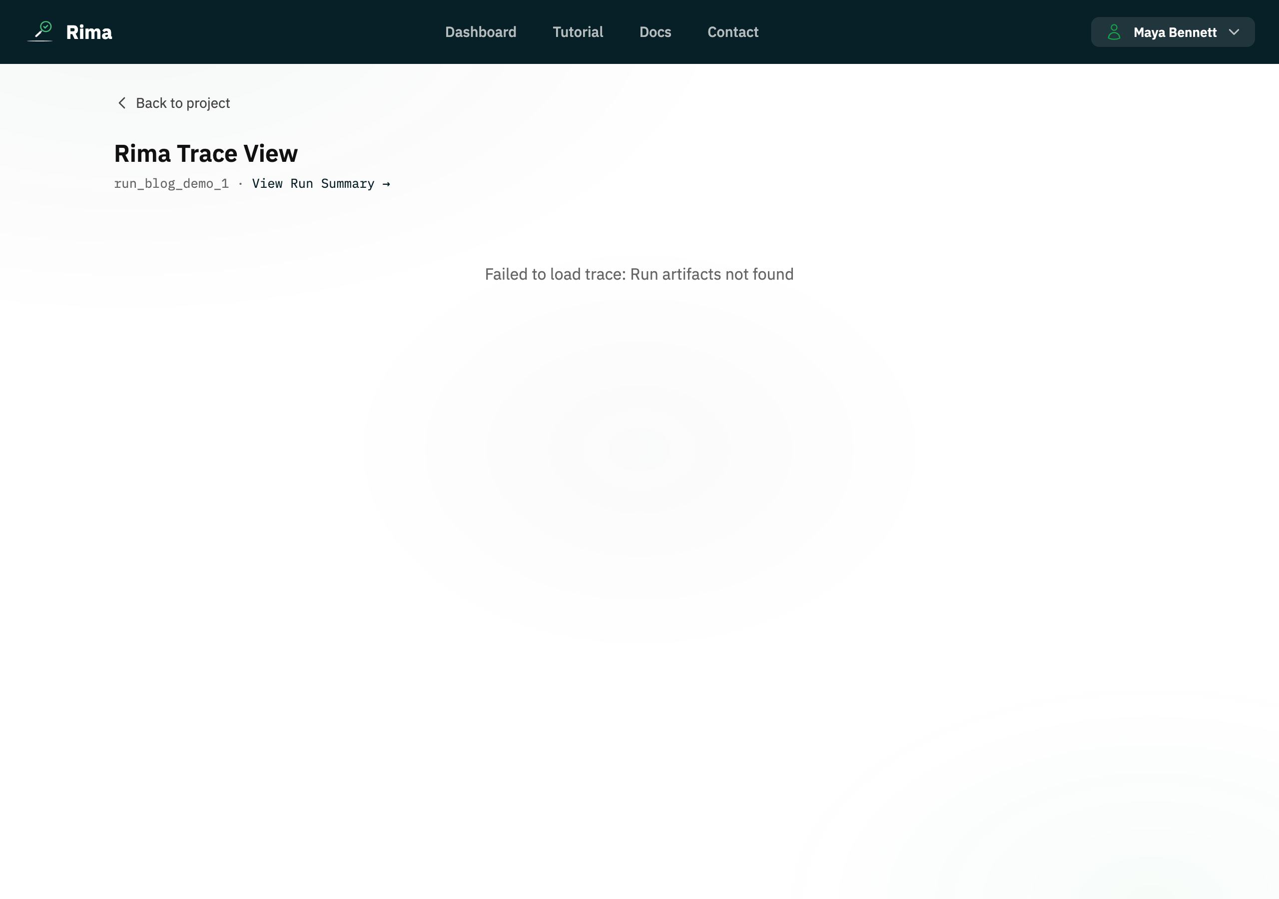 The Rima trace viewer